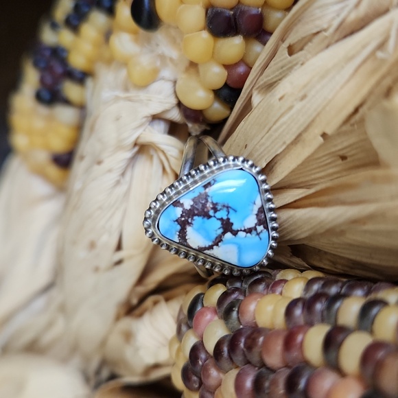 Stunning NWOT Native American Navajo Golden Hills Turquoise Ring 💙💍🤎🎁 - Picture 11 of 11